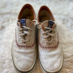 Keds Leather Baseball Sneakers Vintage 1992